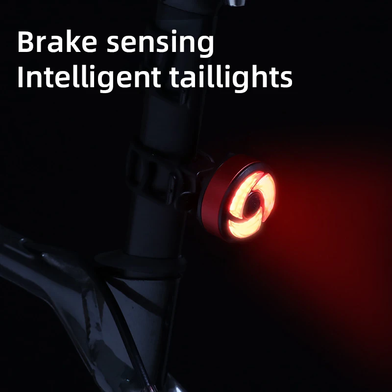

USB Rechargeable Bicycle Light Smart Induction Waterproof LED Bicycle Tail Light for Night Riding Bicycle Rear Light