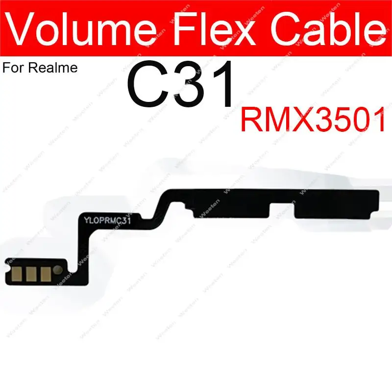 For Realme C20 C21 C21Y C25Y C25 C25S C30 C31 C33 C35 Side Buttons Power Volume Keys On Off Switch Flex Cable Parts