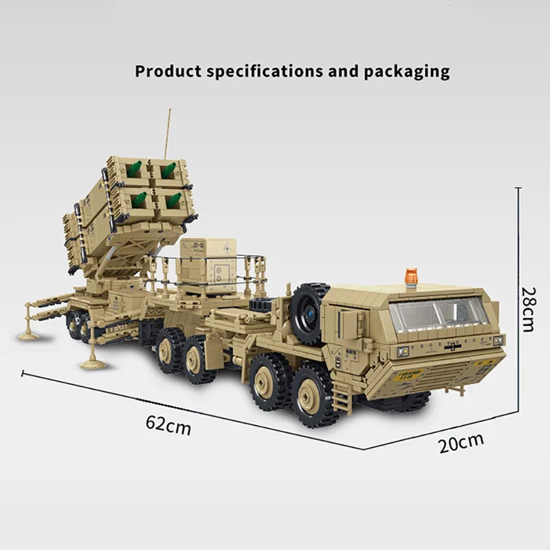 Military MOC 2566pcs M983 Tractor Missile Launch Truck Model Building Blocks DIY Armored Car Bricks Toys For Children Gifts