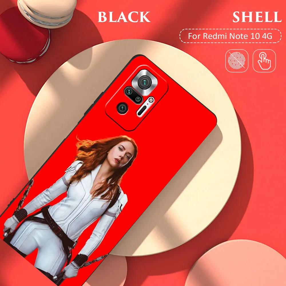 Celular Coque Marvel Heroine Black Widow Scarlett Johansson For Redmi K40 9T 8T 9C 11 9 8 9A 9S 10 Pro 11T 11S Silicone Soft