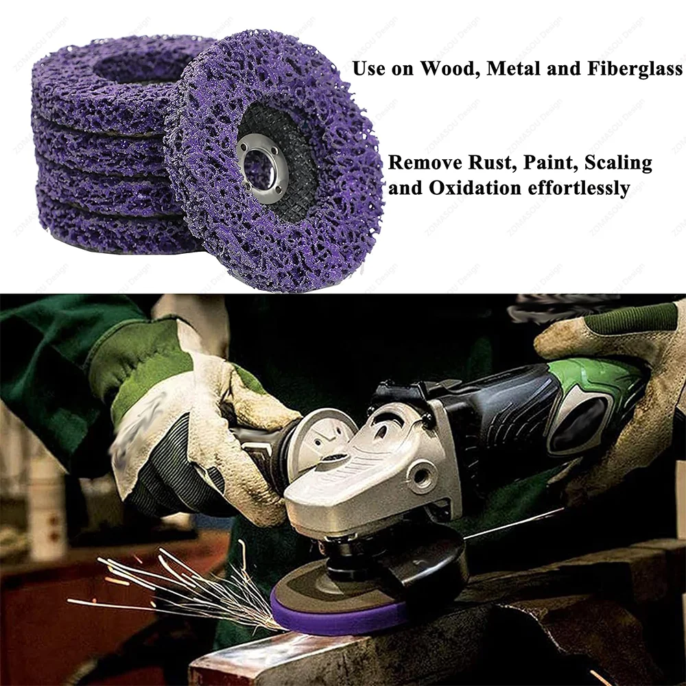 1-15 pz 100/115/125mm disco corallo poli striscia dischi diamante antiruggine smerigliatrice ruota disco striscia per smerigliatrice angolare metallo legno