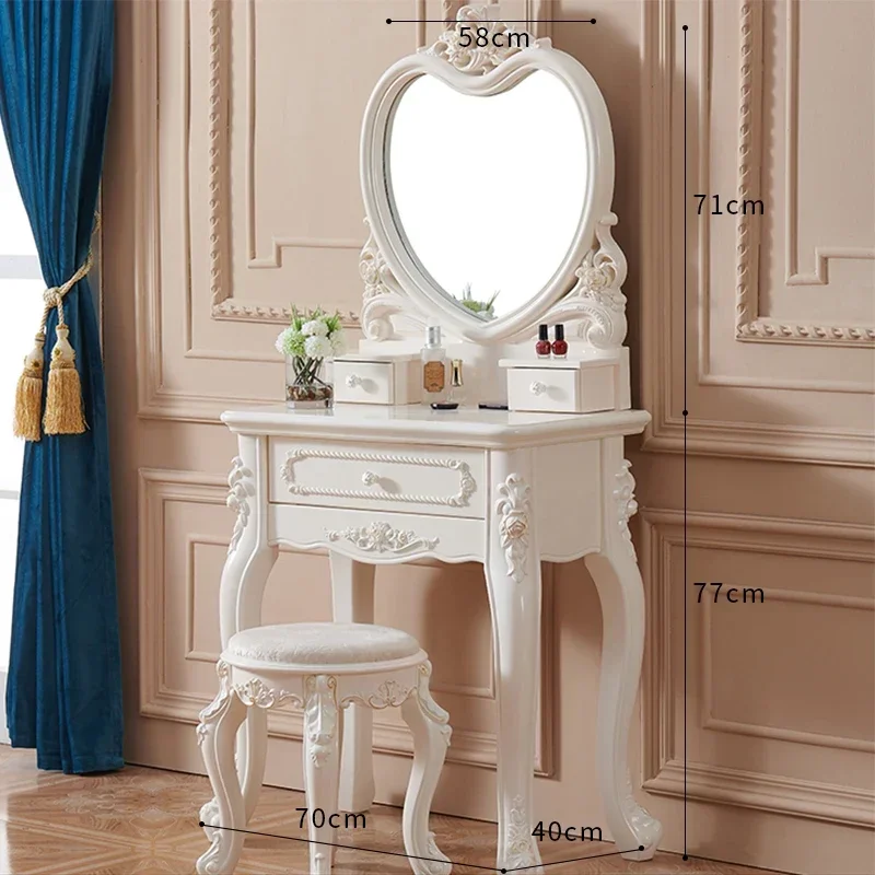 Makeup Vanity Dressing Table Dressers for Bedroom Makeup Vanity Desk Organizer Treasure Chest Girls Tocadores Comfortable Table image 5