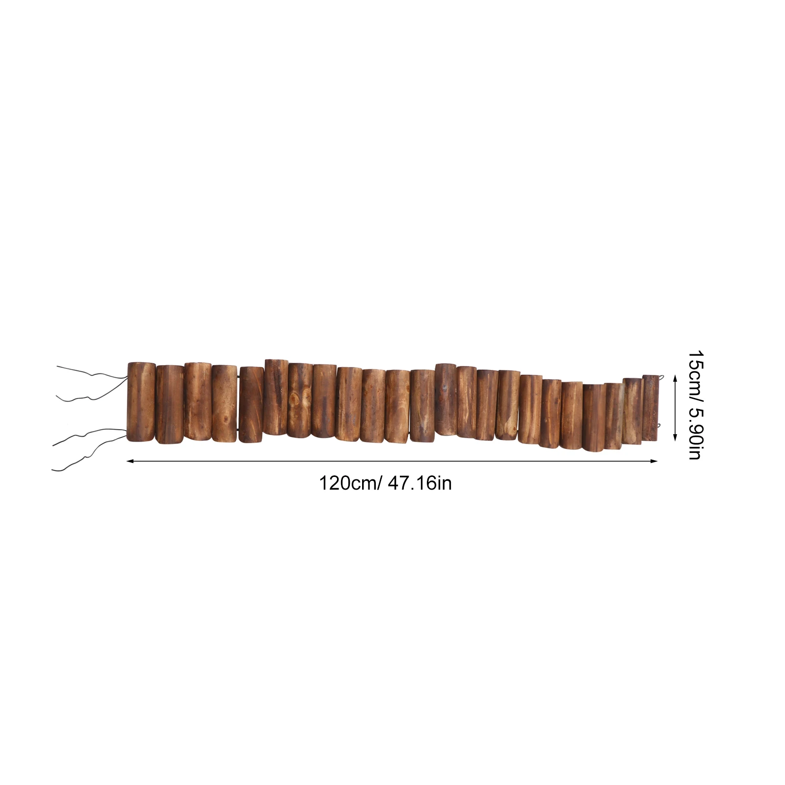 

Wooden Fence Solid Carbonized Scalable Gravel Outdoor Decorative Pastoral Garden Supply Landscape Fence Anti Corrosion Long Life
