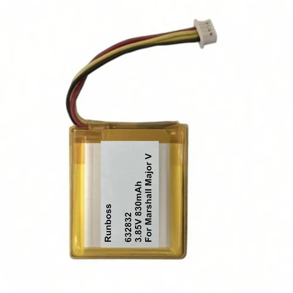 632832 3.85V 830mAh 4 Wires Polymer Lithium Rechargeable Battery For Marshall Major V Bluetooth Wireless Headset Battery