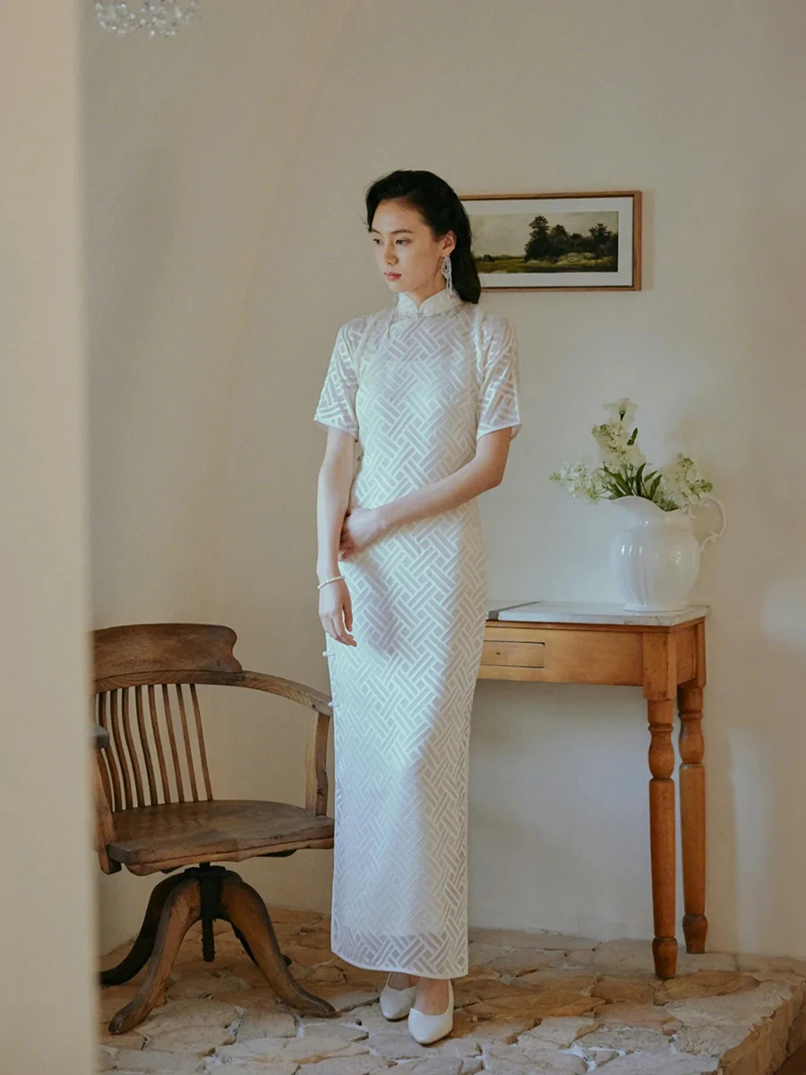 

Винтажный комплект Momei из 2 предметов: шелковый топ с пуговицами и низким разрезом, повседневная одежда в традиционном китайском стиле