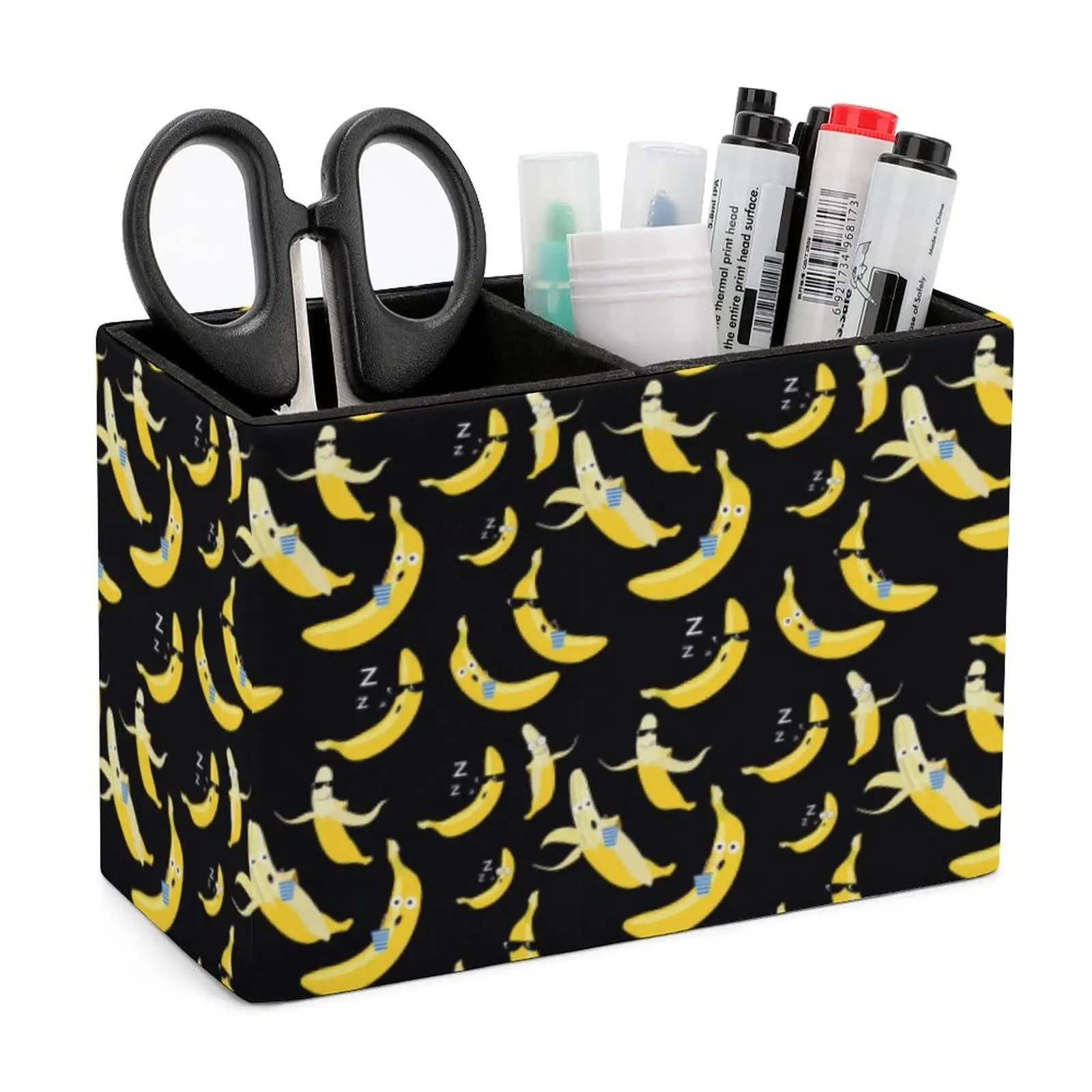 Porte-stylo en cuir PU à motifs délicieux gels, rangement de bureau, boîte à pinceaux de maquillage pour la maison, cadeau pour enfants, évaluation, mignon