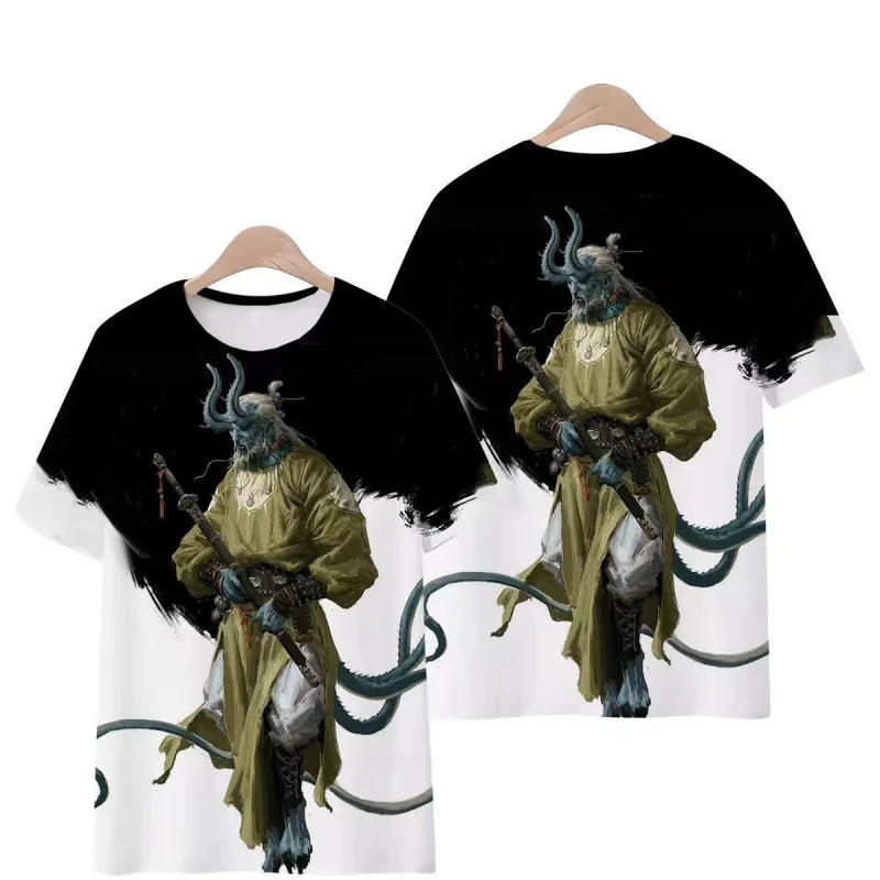 Black Myth Wukong T-Shirt Summer 3d Printed Kids Tops T-Shirt Cartoon Short Sleeve Clothing Boys Girls Casual Streetwear Gift