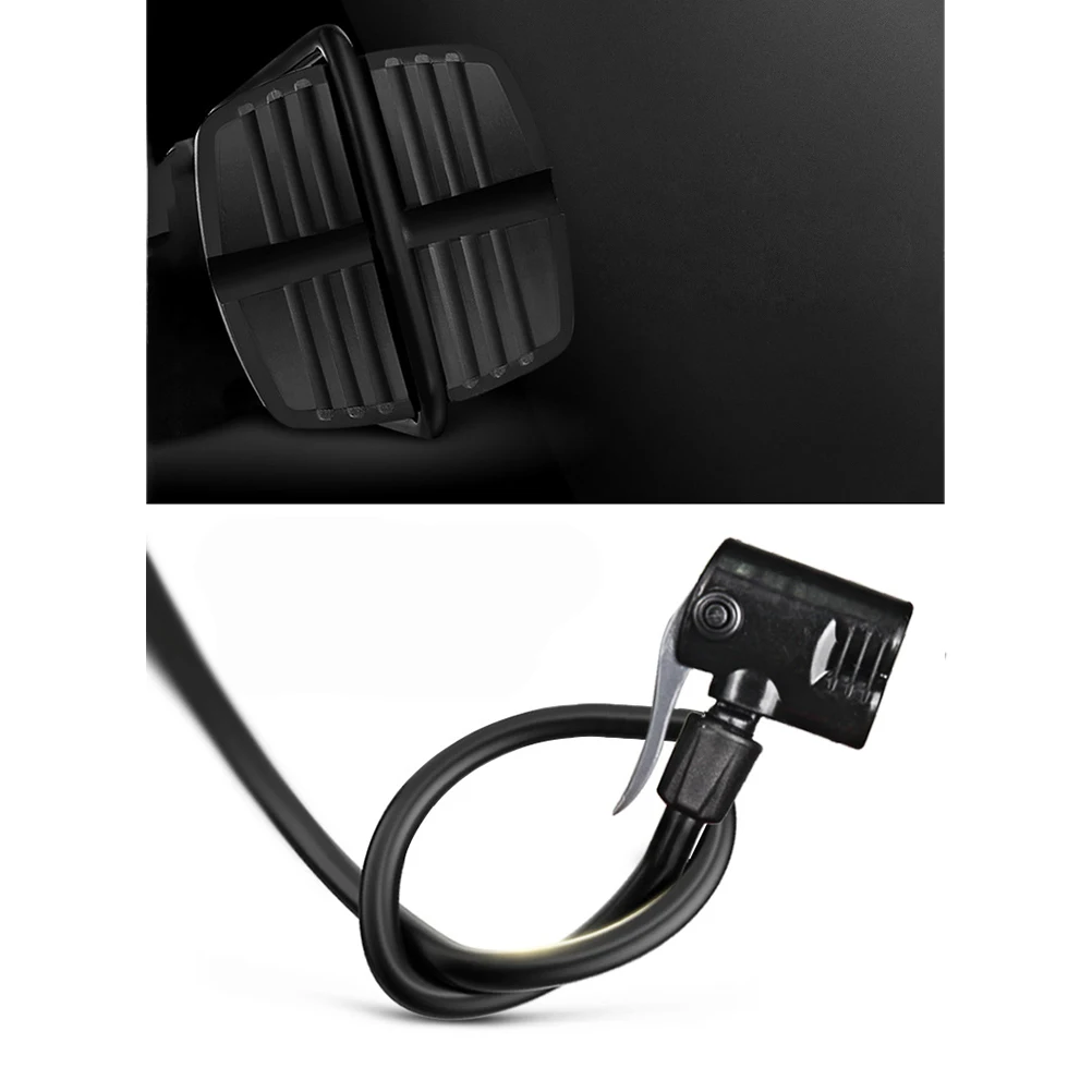 Mini Black High Pressure Floor Pump Portable Foot Pedal Tire Inflator for Bike Cycling Long Distance Air Pump