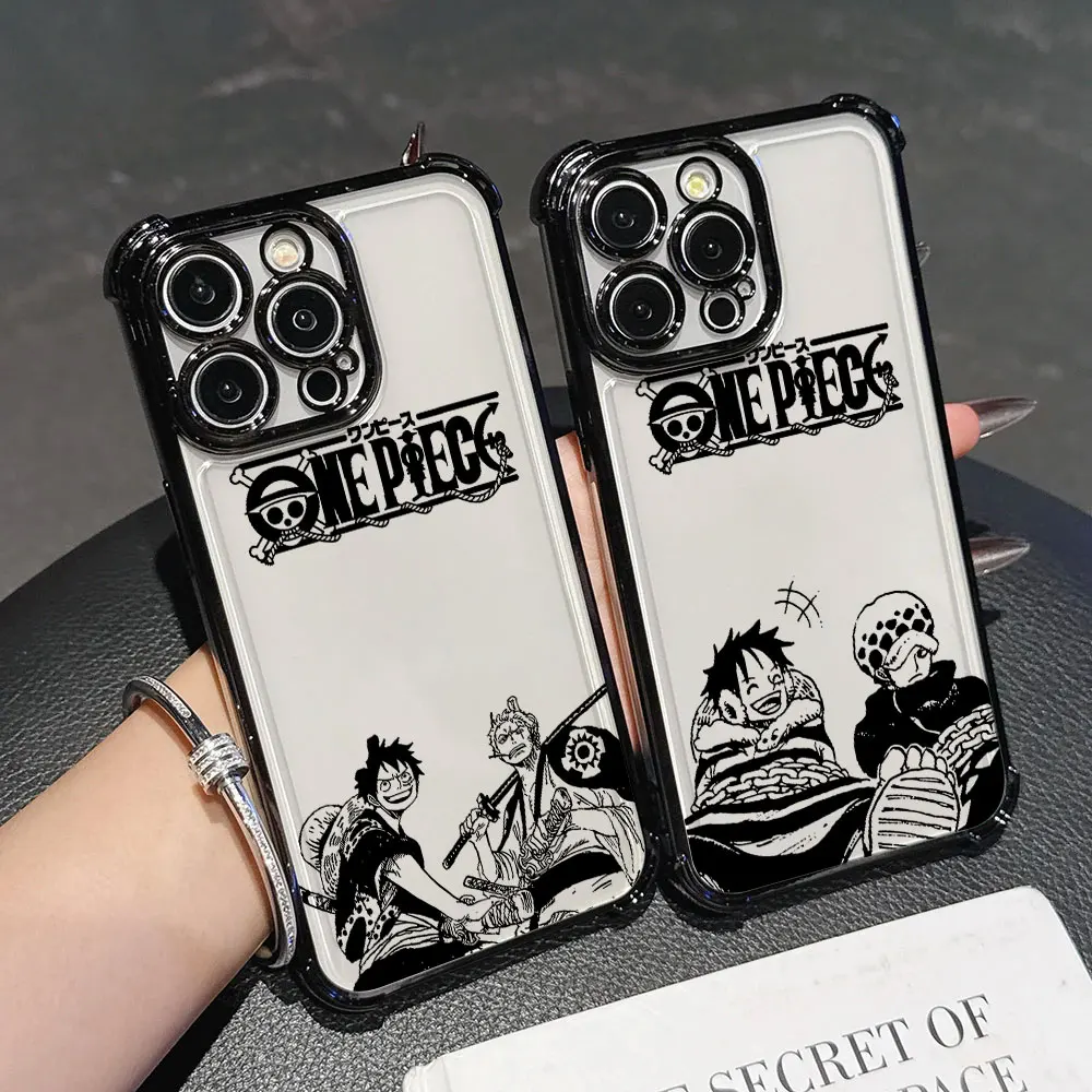 

Zoro Luffy Law Comics Soft Funda For iPhone 17 Pro 16 15 14 13 12 11 Pro Max Case 17 Plus 17E 16E 17Air Protection Phone Cover