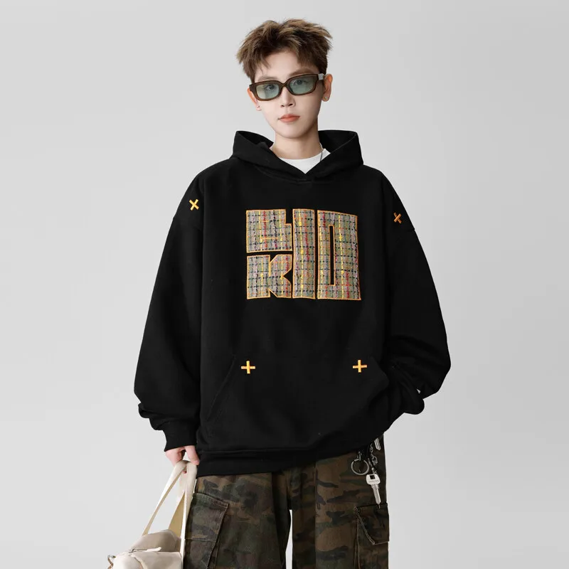 سترة رجالية من GIOIO، سترة فضفاضة مطرزة جديدة ربيع 2025، بلوزات وسترات رياضية غير رسمية عصرية