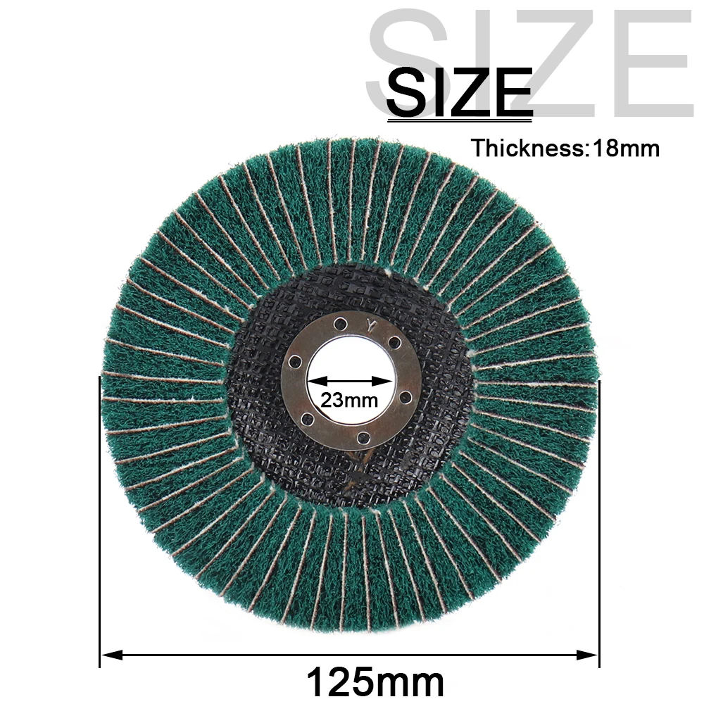 4/4.5/5 "ألياف النايلون رفرف إطارات لامعة غير المنسوجة قرص الطحن لطاحونة زاوية المعادن النجارة تلميع القرص جلخ