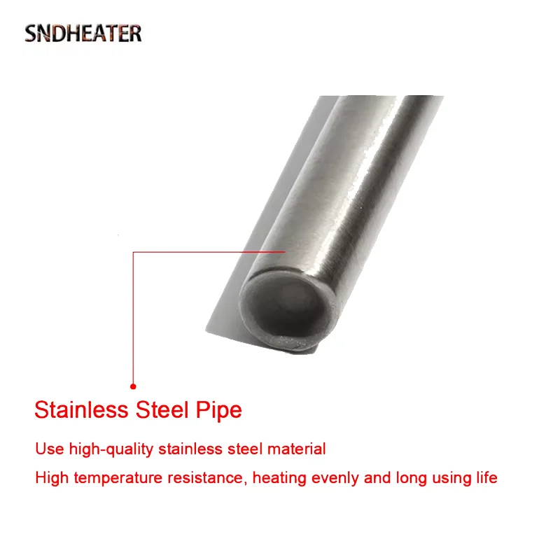 SNDHEATER 12 فولت 50 واط 24 فولت 200 واط خرطوشة كهربائية الهواء عنصر التدفئة الجافة M10 M12 M14 M16 موضوع سخان قضيب المقاومة 100 مللي متر طول