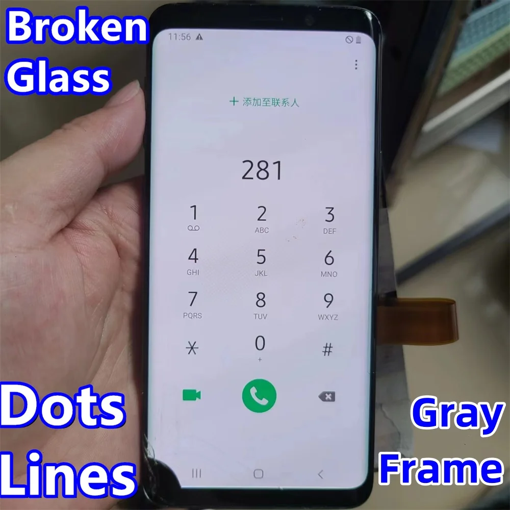 

Repair Edge Screen Separete Glass Practice Lcd For Samsung Galaxy S9 G9600 G960F G960A G960U S9 Broken Glass Touch OK DOT + LINE