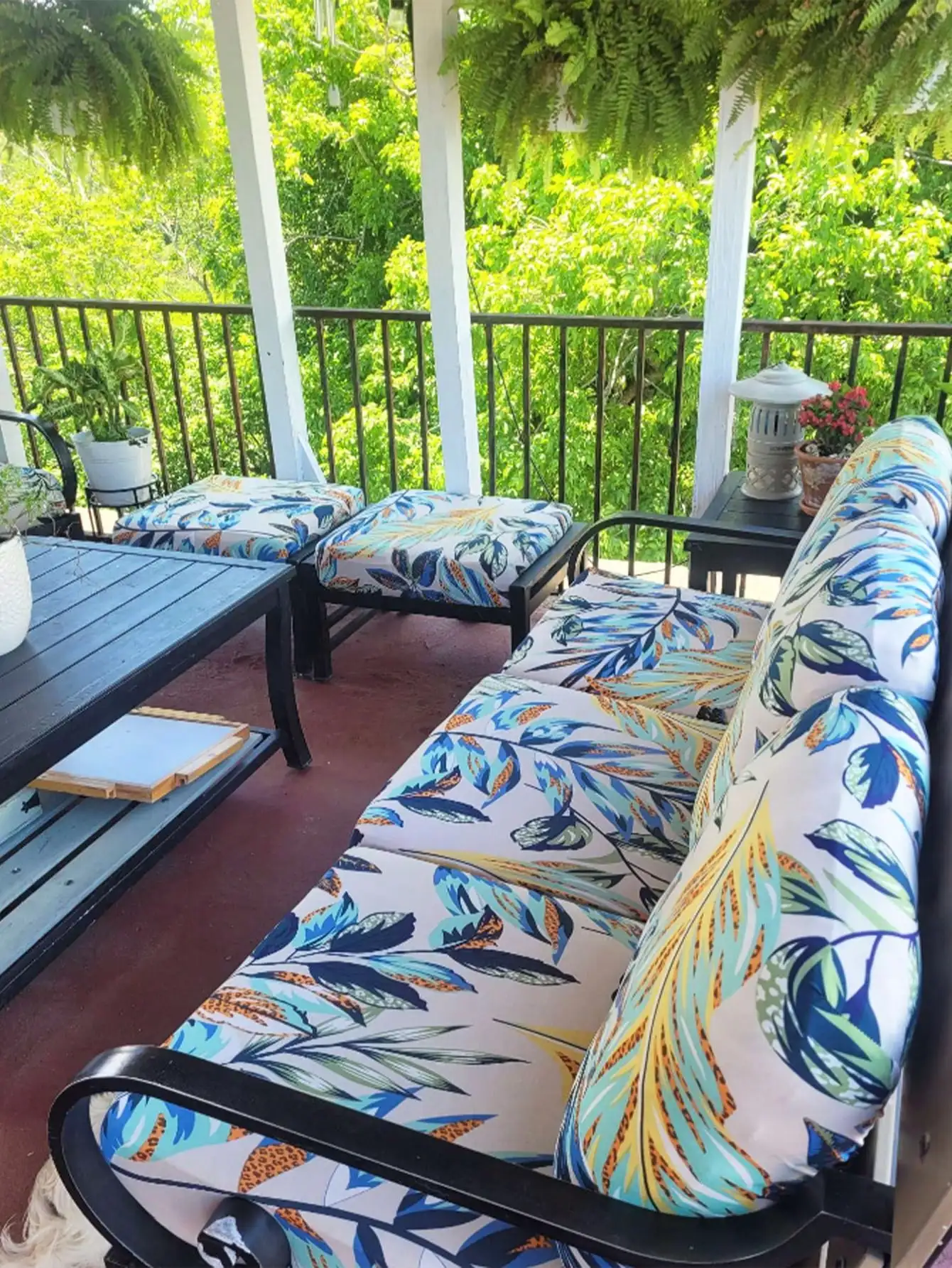 

1pc Outdoor print milk silk sofa cushion cover, high elasticity, single piece sold, non-set sofa cushion protection cover