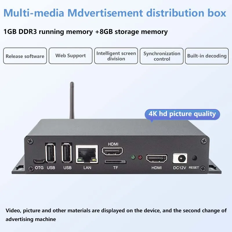 광고 디지털 간판 플레이어 박스, 안드로이드 스마트 멀티미디어 플레이어 박스, TV 박스, HD 1080P