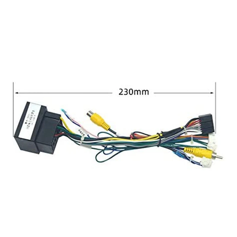 Cable de alimentación de Audio de 16 pines para coche, arnés de cableado de Radio con caja Canbus para Peugeot 3008 2008 Citroen C4 c-quatre C4L C3 XR C5