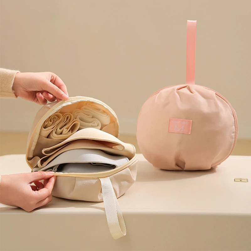 Shell Shaped Underwear Storage Bag Portable Sock Organizer Durable Polyester Travel Storage Bra Underwear Organizer With Zipper