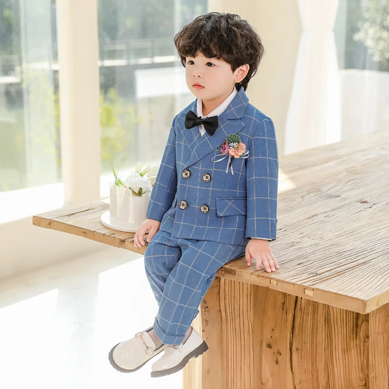 

Wedding Suit For Boys Children 1Year Birthday Photography Suit Kids School Graduation Suit Child Prince Piano Ceremony Costume