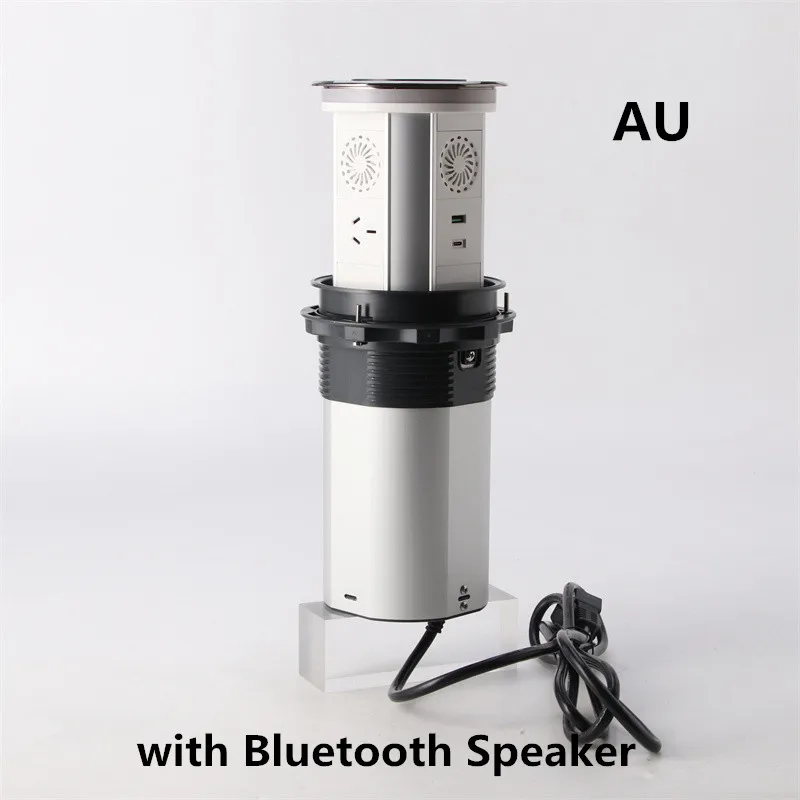 Universal Customize Touch Smart Motorized Lifting Socket 3 Plugs+2 USB  AU IT AR ZA IT FR US UK with Wireless Charge APP Control