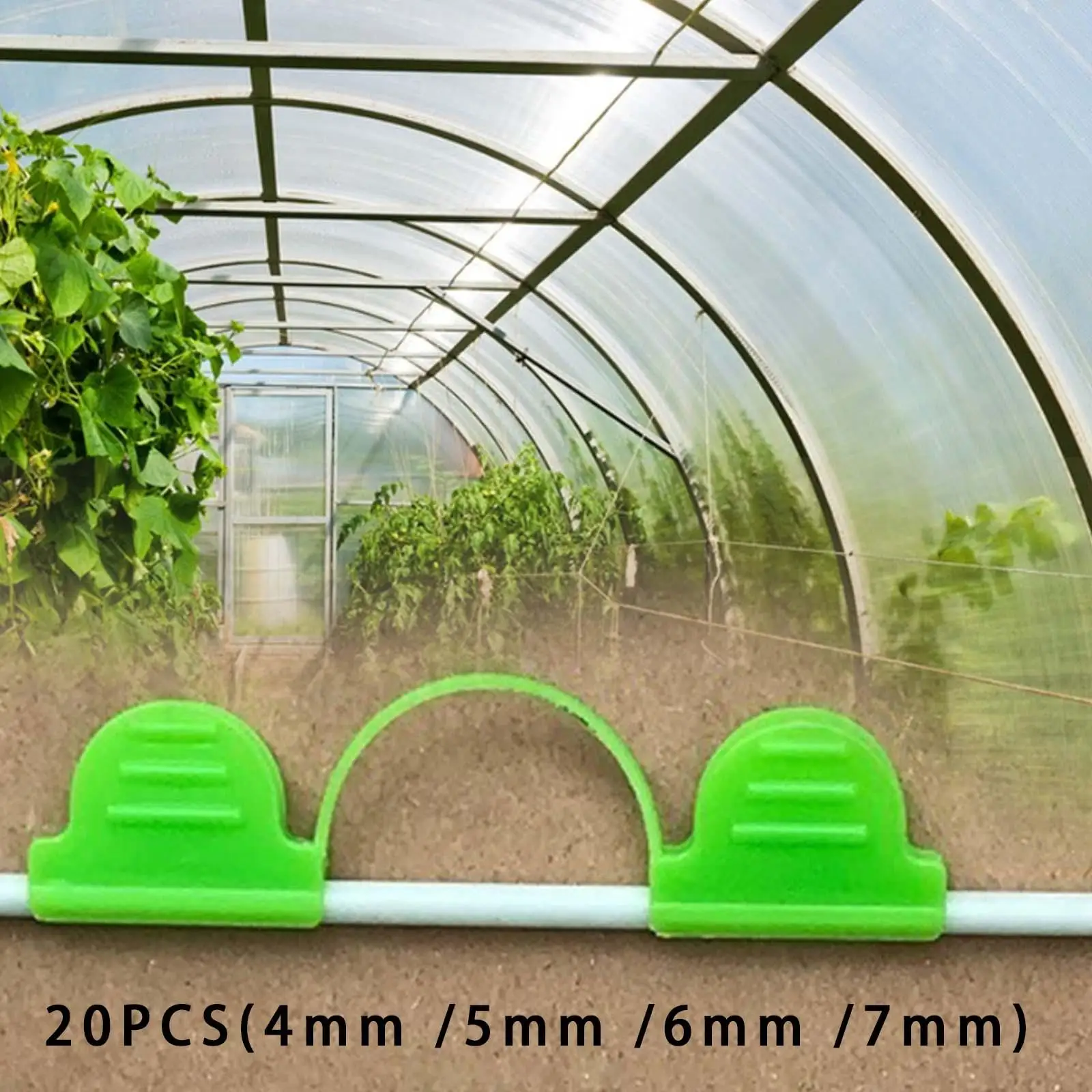 20Pcs Greenhouse Hoops Film Clamps for Garden Greenhouse Film Clip Pipe Clamps for Farming