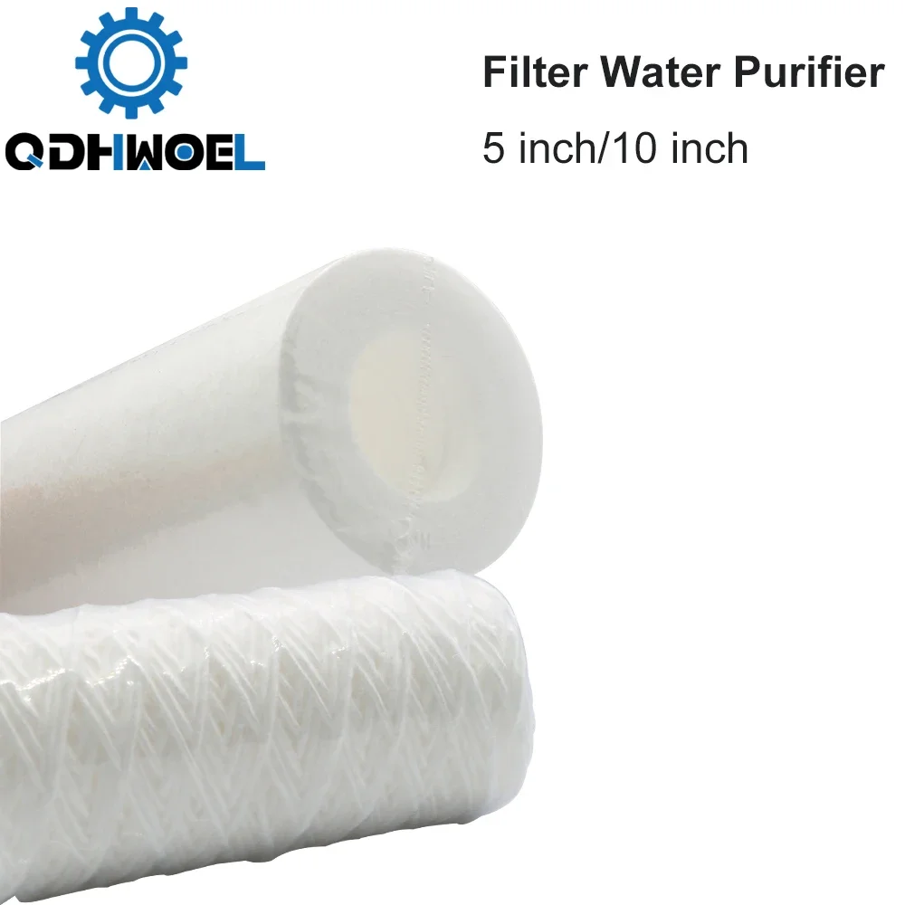 QDHWOEL Filter Water Purifier 5 inch/10 inch Laser Deionized Resin Filter for Fiber Laser Chiller