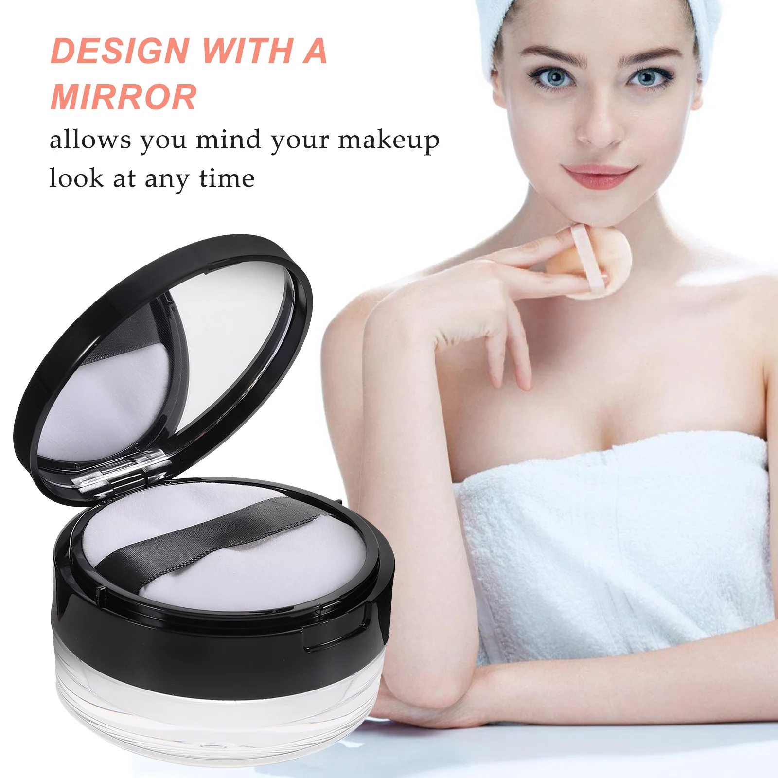 Draagbare 20G poederdooscontainers Losse reisspons Bladerdeegdoos Lege make-uppothouder Ideaal voor het opbergen van kralencosmetica