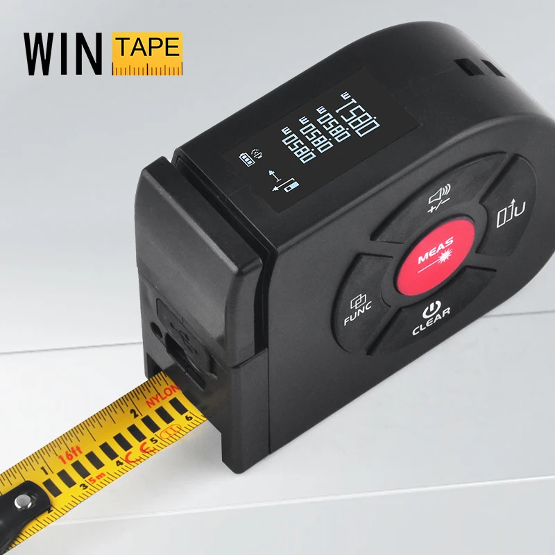 Wintape Digital Display Laser Tape Measure Three-In-One Intelligent High-Precision Infrared Laser Portable Rangefinder Rechargeable