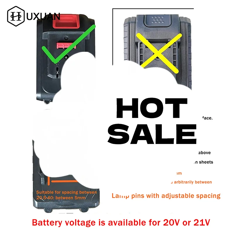 Power Tool Accessories 14W LED Work Light For Various General-Purpose Mak And Other 20V-21V Li-ion Battery