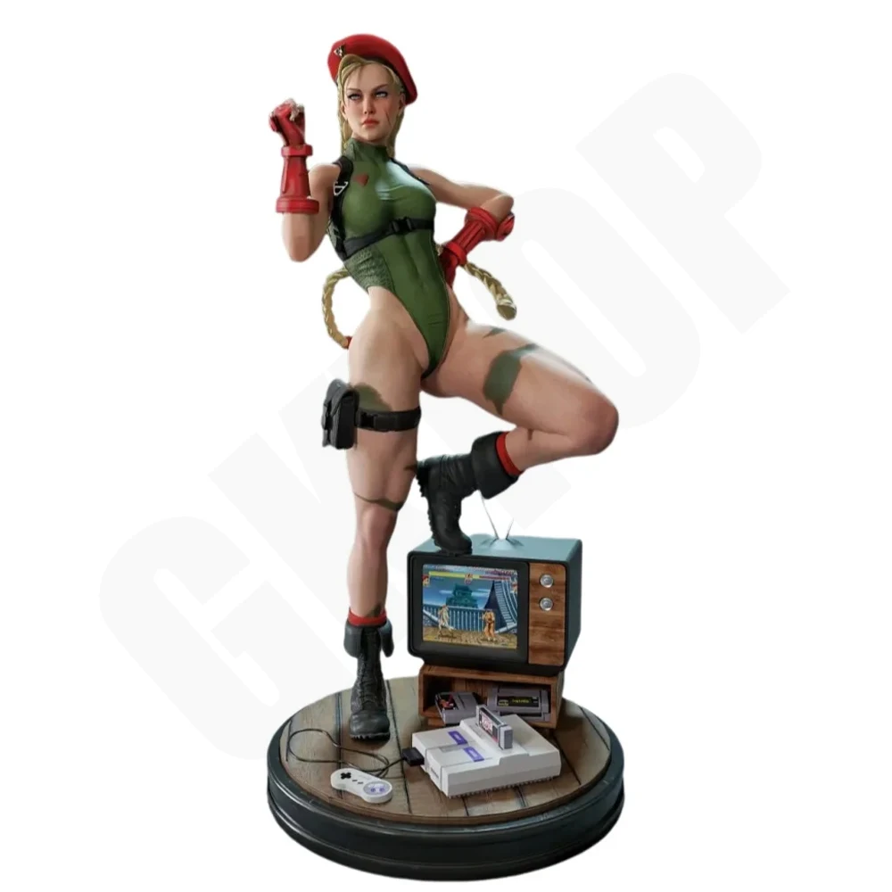 

1/24 Sexy Cammo Fighting Girl Resin Model Figure Toy Craft Unassembled Miniature Reduction Statue Unpainted Kit
