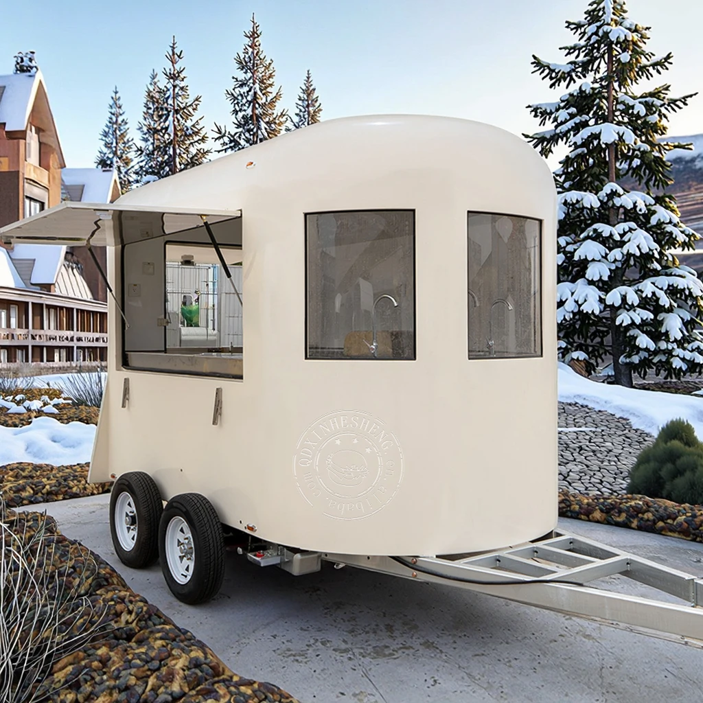 

Miniature Horse Box Carriag Trailer Mobile bar 4 Horse Gooseneck Food Truck Horse Trailer Eu Stander