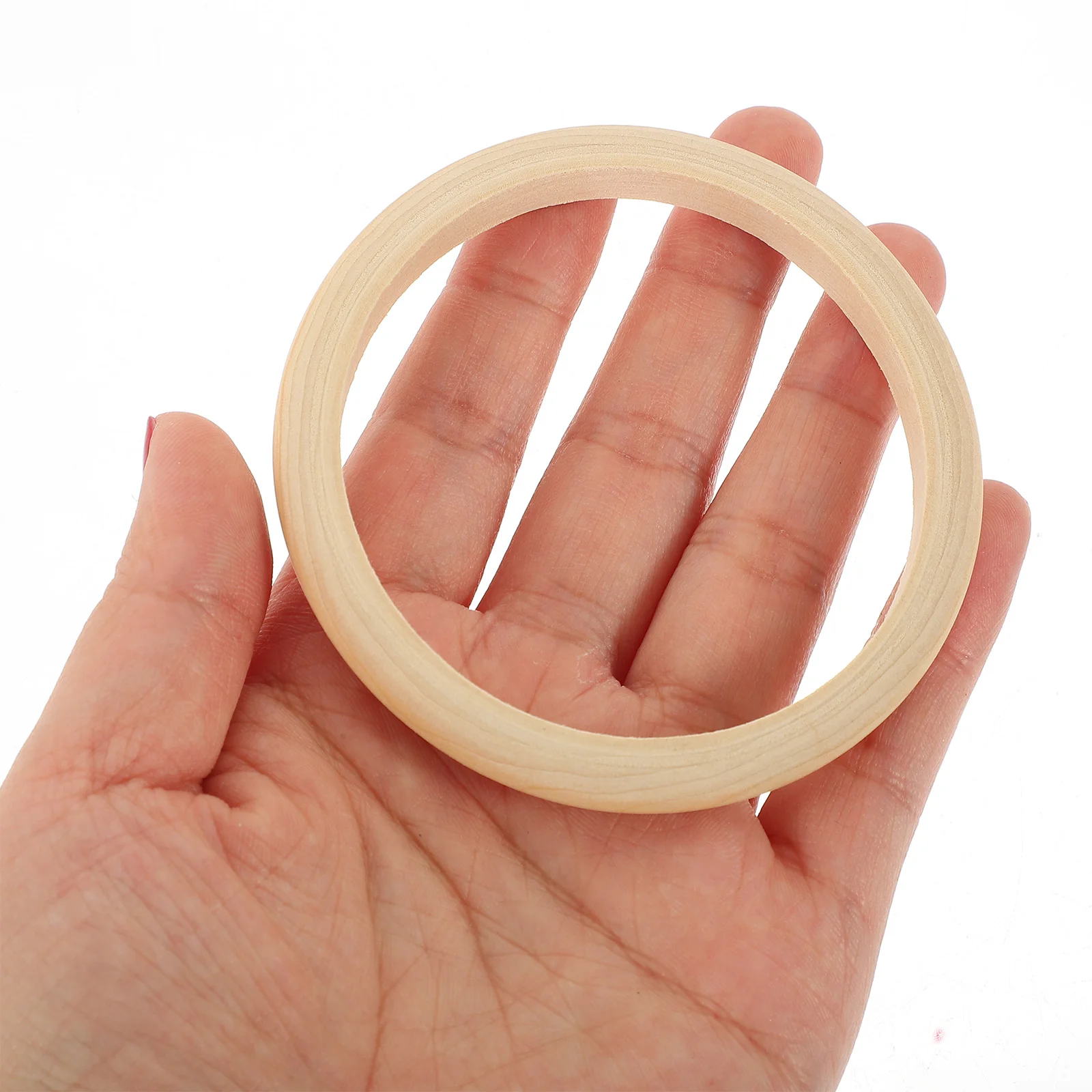 10 Pcs Wooden Bracelet Unfinished 0 8cm Wide 6 5cm Inner Diameter Blank Wood Bangle Bracelets for Kids Crafts