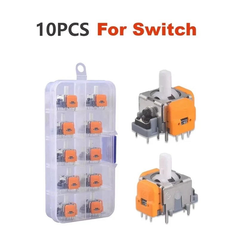 10PCS Hall จอยสติ๊กแม่เหล็กไฟฟ้าสําหรับ SWITCH Pro อะไหล่ซ่อมจอยสติ๊กโมดูลไม่มี Drifting Thumbsticks