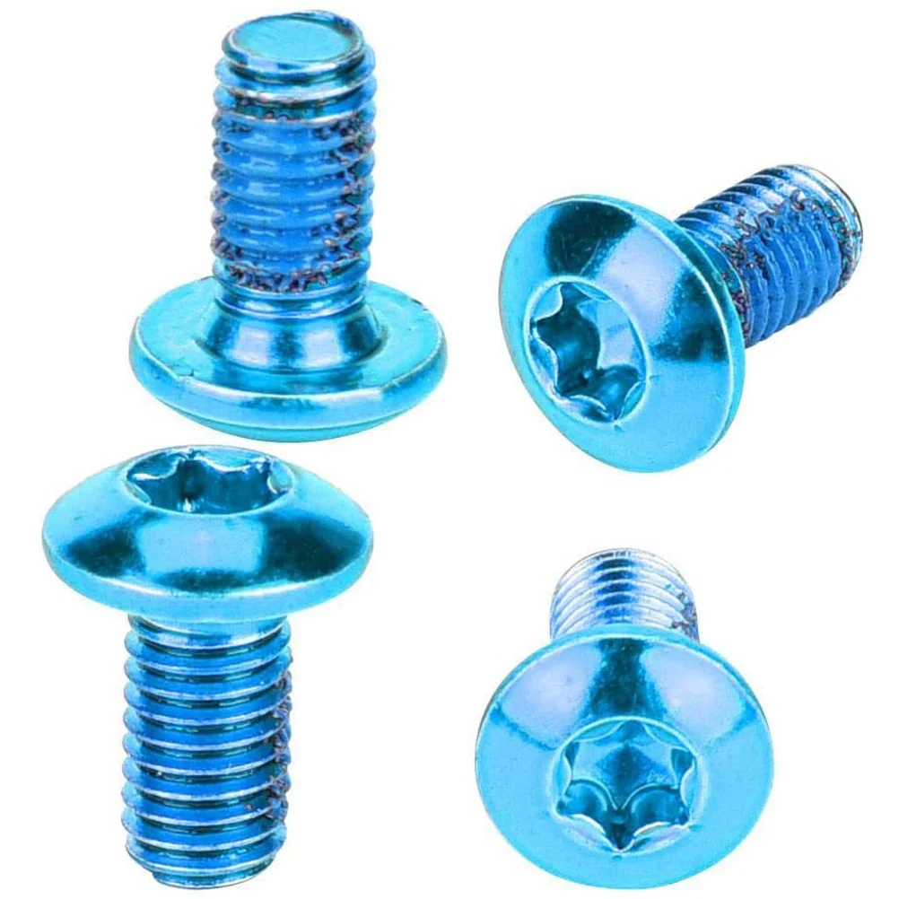 12Pcs Bicycle Screw Titanium Steel Brake Fixing Screws Durable Rustproof for Mechanical Hydraulic Disc Brake Rotors