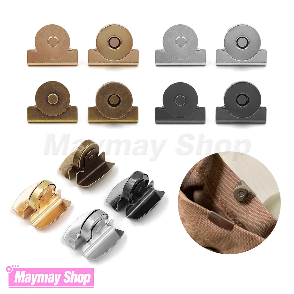 5/8pcs 20mm Magnetic Buckle Metal Edge Magnetic Button Fasteners Snap Clasps Clip For Handbag Purse Wallet Clothes Closure Snap