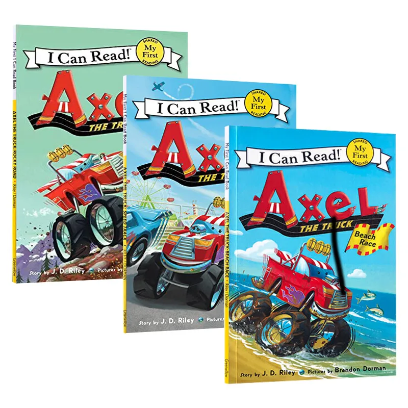 

3books/set I Can Read Axel the Truckm Children's books aged 3 4 5 6, English picture book, 0062222309