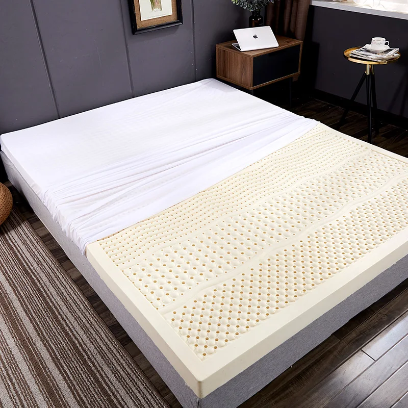 Colchón de látex natural de Tailandia con funda, colchón de goma pura natural de 100% m, cama de 1,8 m, alfombrilla de cojín de dormitorio para el