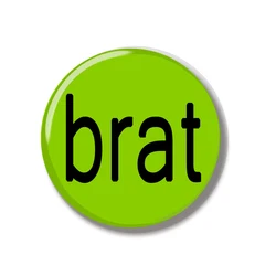 44MM Charli Xcx Brat Green Pin Soft Button Pin Jewelry Creative Badge Cartoon Brooch Lapel Pin Bag Backpack Hat Decoration