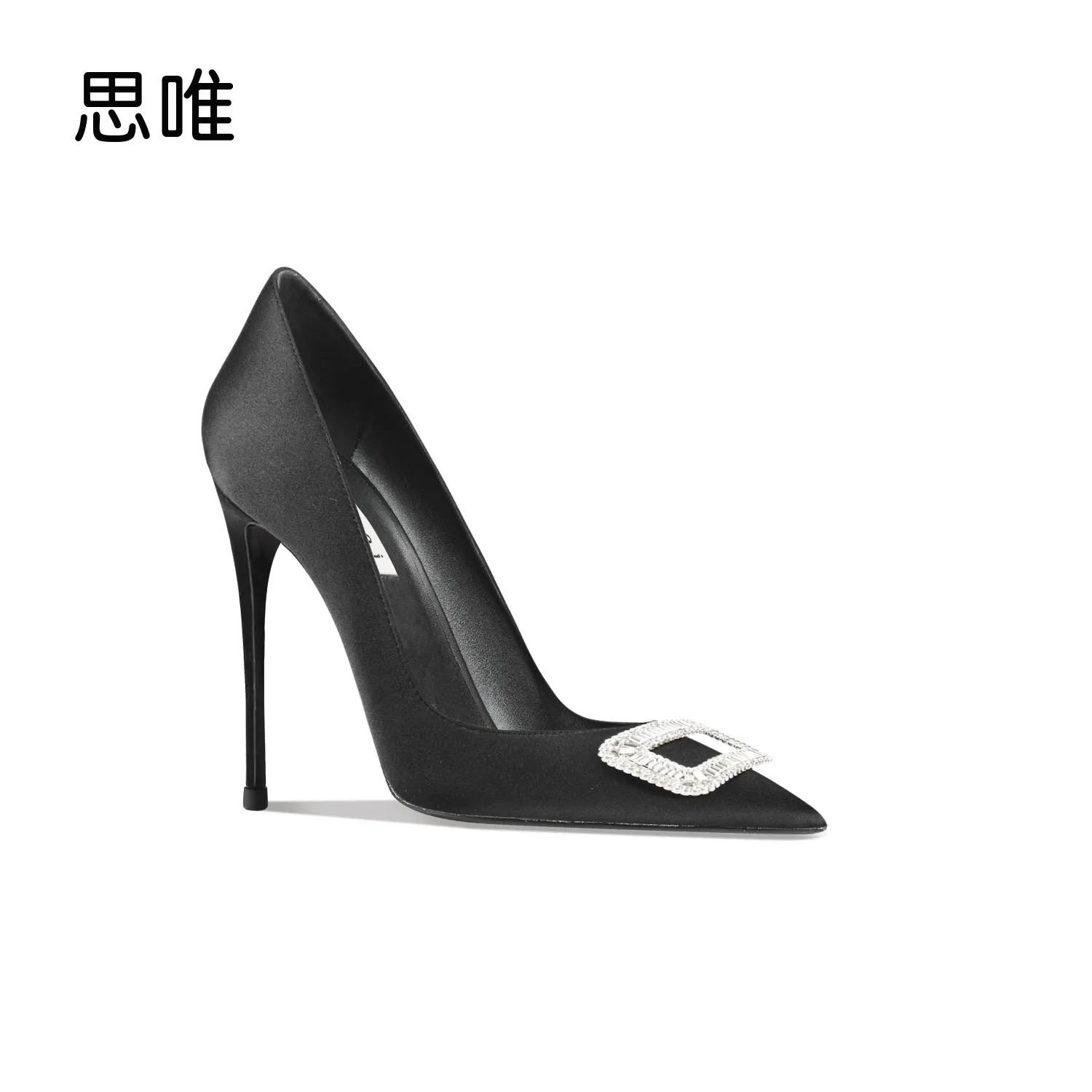 Heels For Women 2024 Luxury High Heels Shoes Women Shoes Rhinestone Pumps Black Pointed Toe Thin Heel Sexy Wedding Party Ladies