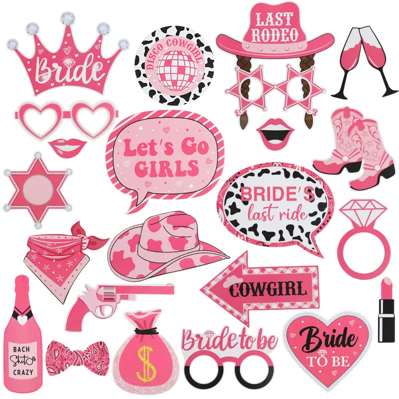 

﻿24Pcs/Set Rose Gold Paper Handheld Photo Prop Kit DIY Decorations Photoshoot Accessory Wedding Party Decoration Booth Prop﻿﻿﻿﻿﻿