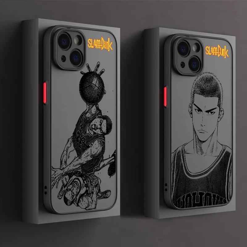 Slam Dunk Sakuragi Hanamichi Phone Case For Apple iPhone 15 14 13 12 11 XS Mini Pro Max 8 XR X Matte Frosted Translucent