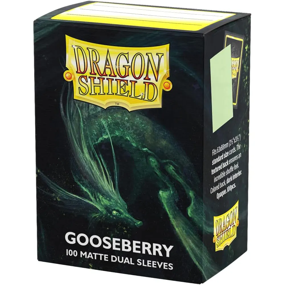 100 قيراط Dragon Shield أكمام بطاقات مزدوجة الحجم غير لامعة ذات حجم قياسي ناعمة وقوية وأكمام TCG ممتازة متوافقة مع PTCG MTG
