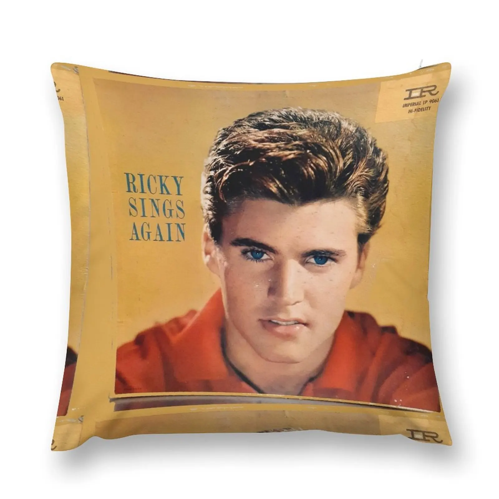 Rick Nelson, Ricky Sings Again,Rockabilly, lp, record, vinyl Throw Pillow Pillowcase Cushion Christmas Pillowcase pillow