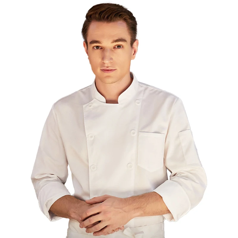 Jaqueta Chef Unisex para Homens, Uniforme de Restaurante, Roupas de cozinha, Cozinha do Hotel, Camisa para Restauração