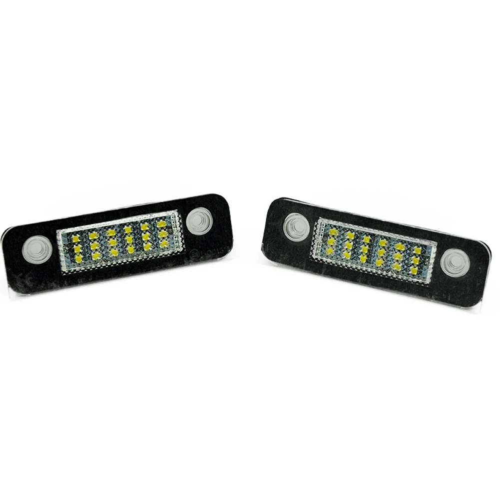 

2pcs For Ford Mondeo MK2 Fiesta Fusion 12V Car License Plate Light SMD 3528 White Lights 18 LEDs Lamp External Replace Bulb