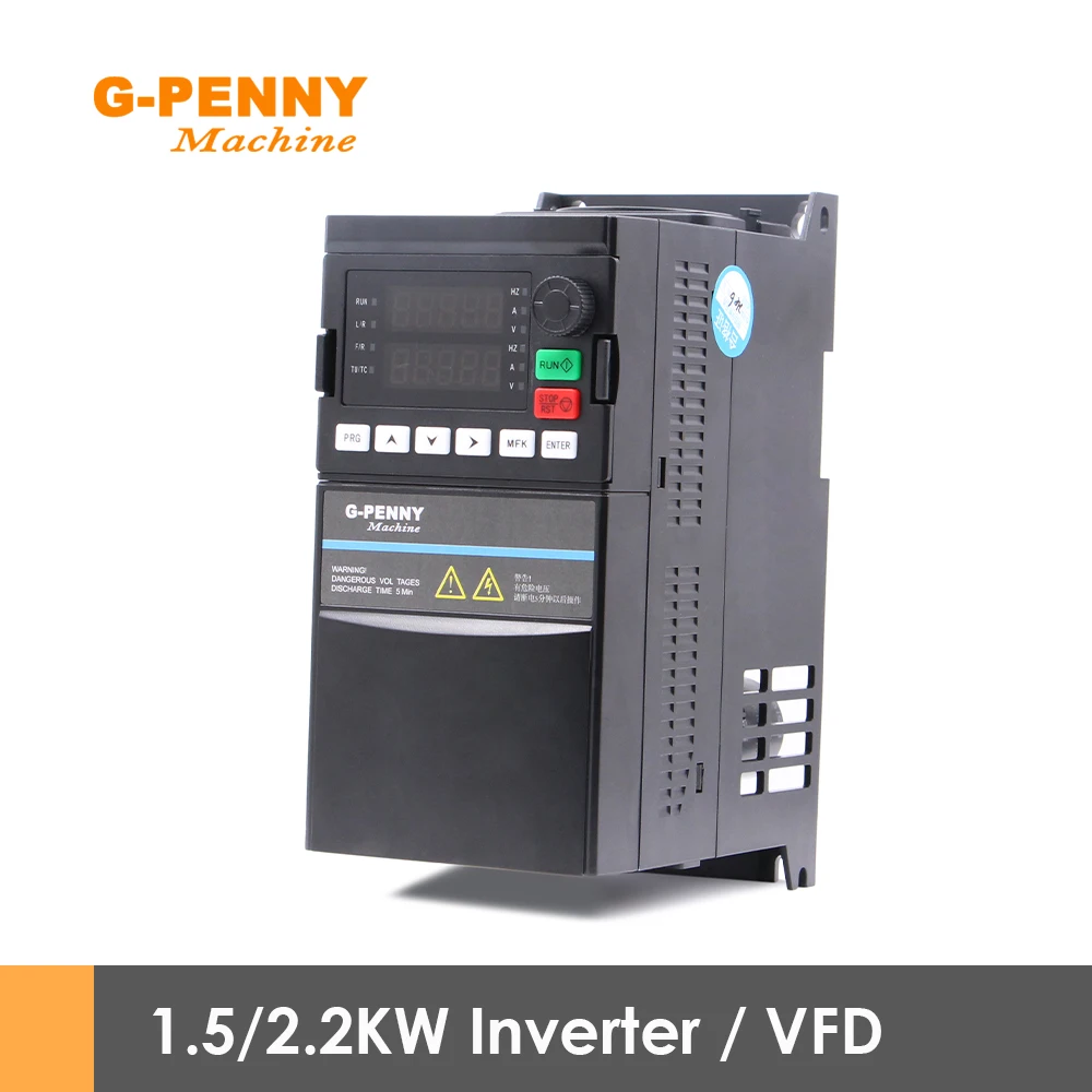 

G-Penny 1.5kw/2.2kw Frequency Drive 220v/380v Spindle Motor Speed Controller 1 Phase input and 3 Phase Output