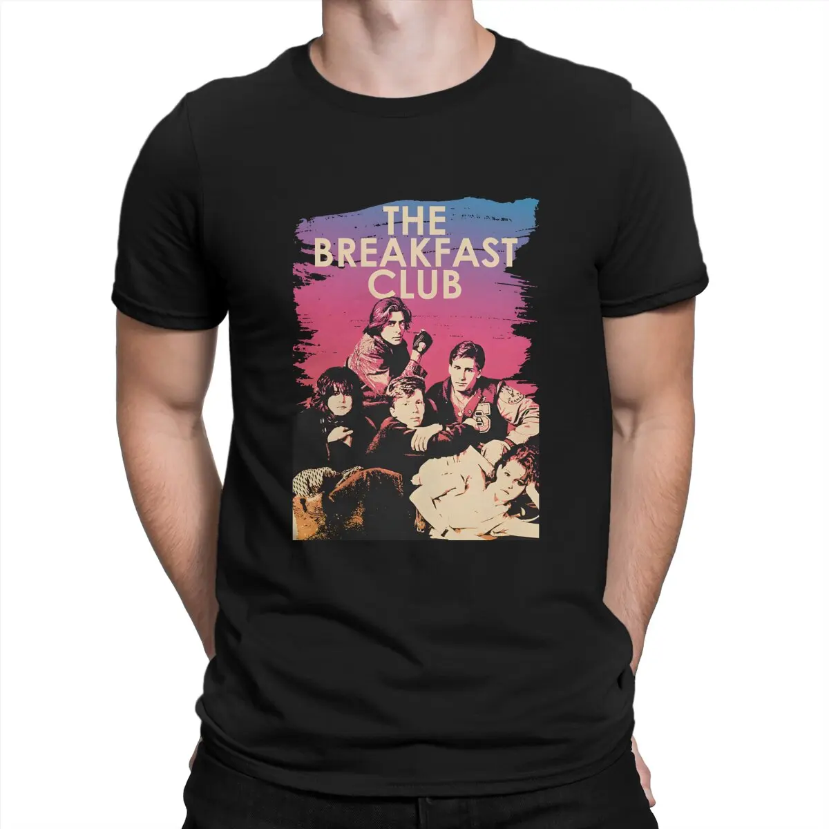 

Humorous Music Club T-Shirts for Men Round Neck 100% Cotton T Shirt The Breakfast Club Short Sleeve Tee Shirt Original Clothing