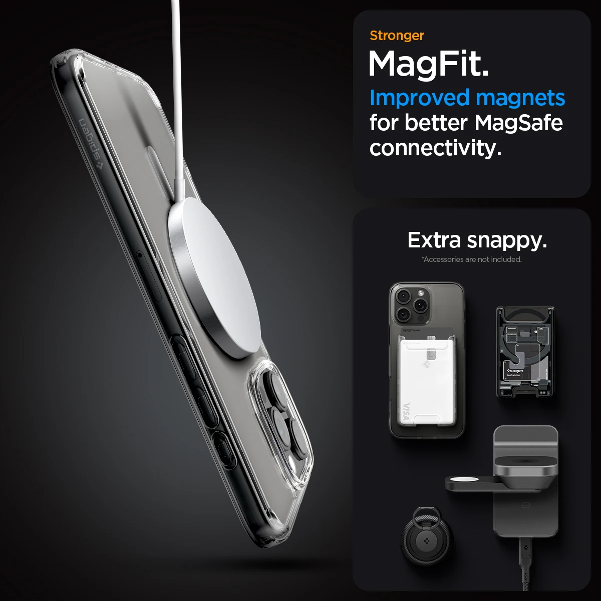 Etui Spigen Ultra Hybrid MagFit do iPhone'a 16 Pro Max / 16 Pro Kompatybilne z Magsafe — zdjęcie 5