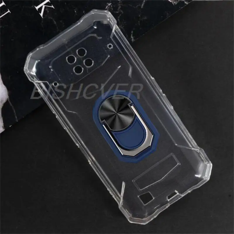 Magnet Phone Case For Doogee S88 Shockproof Soft TPU Silicone Cover On For Doogee S88 Plus Pro Case With Ring Holder