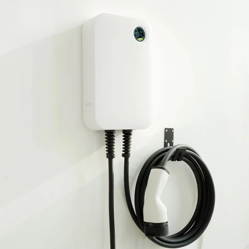 New 7-22kW Wall-Mounted EV Car Charger 1/3Phase 16-32A APP OCPP 4G Type 1/2 CE Electric Vehicle Charging Station