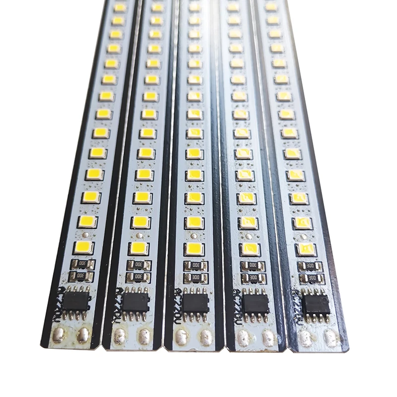 Alto Brilho LED Hard Strip Lights, SMD LED Tubo, Bar Luzes, 20cm, 30cm, 40cm, 50cm, AC 220V, 5PCs